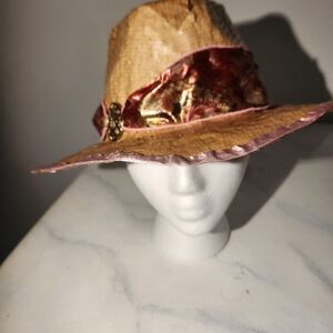 Chic Tan and Pink Women's Hat